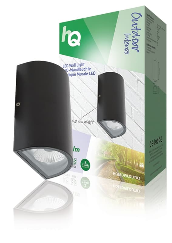 LED Ulko Seinävalaisin 11 W 490 lm Musta