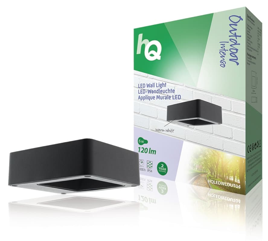 LED Ulko Seinävalaisin 6 W 120 lm Musta