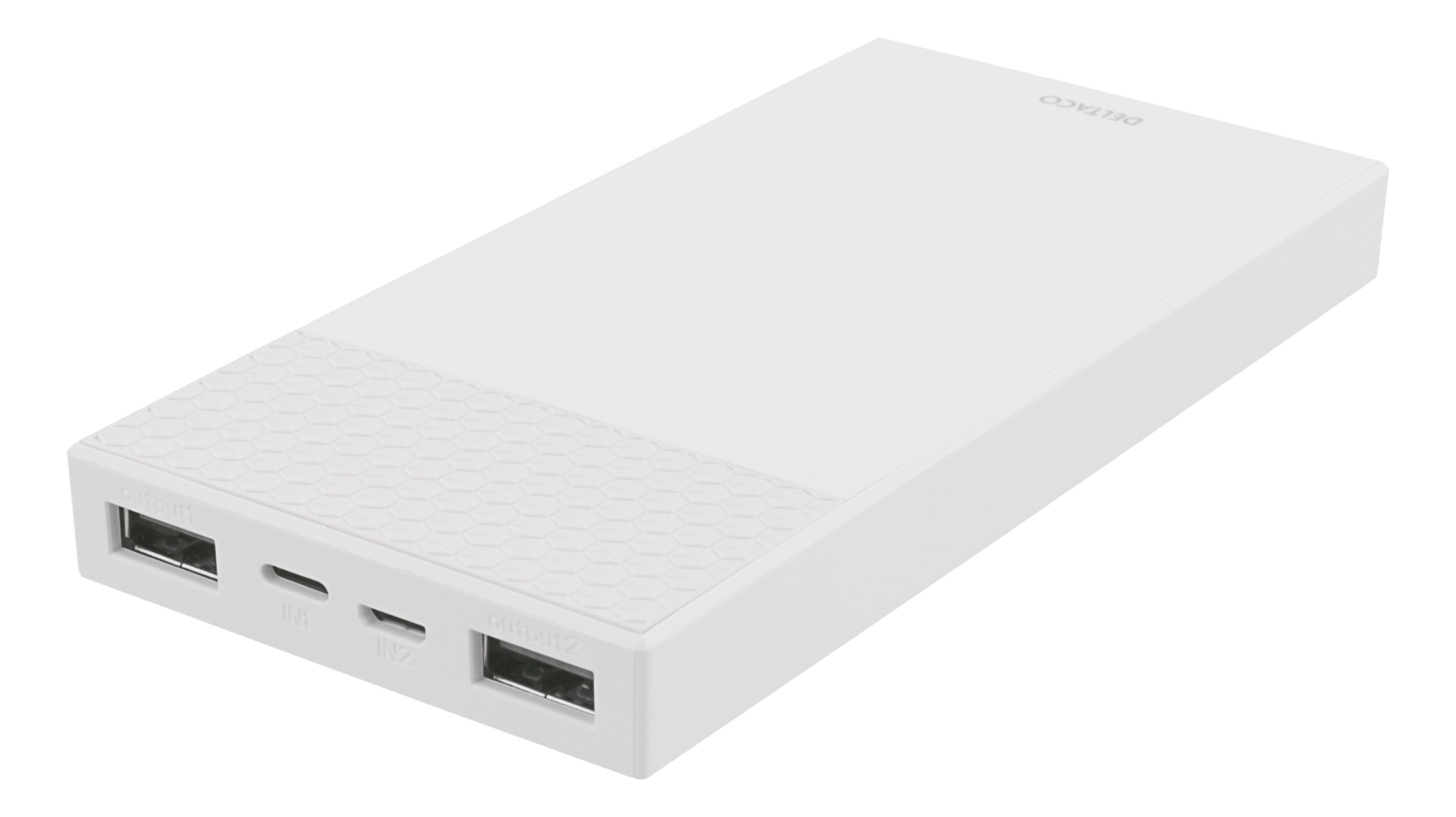 DELTACO power bank, lithium-ion polymer, 10 000mAh, 2x USB-A, 2.1A max