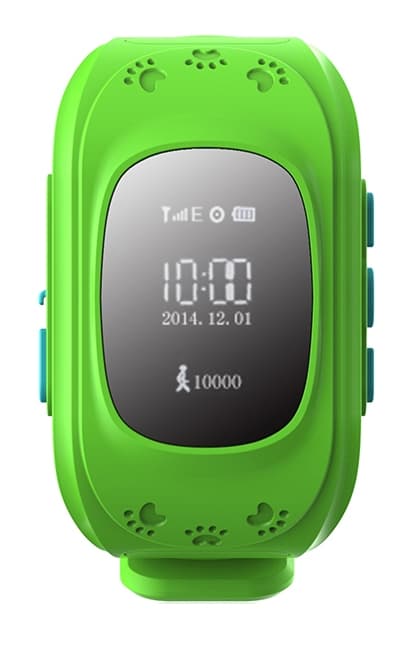 Barnklocka med GPS - Herzberg HG-5050, Grön
